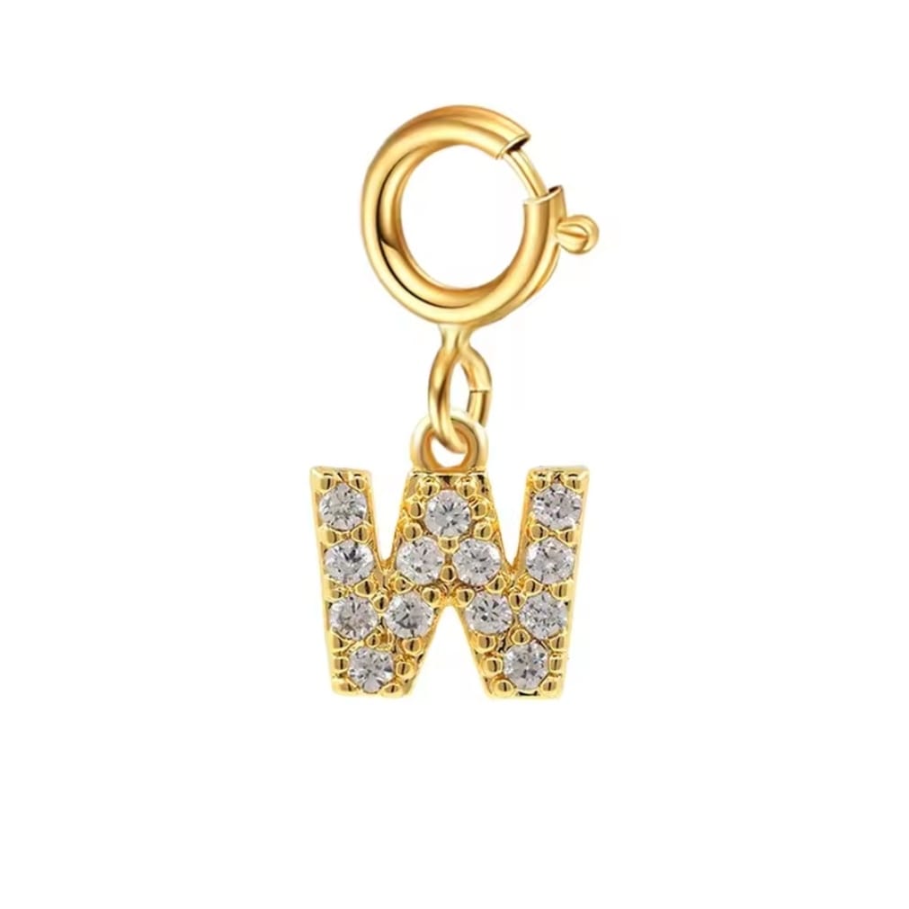 Mini Letter Charm – W