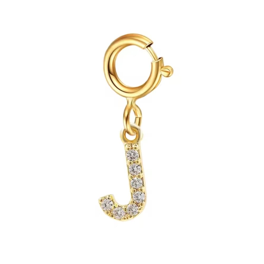 Mini Letter Charm – J