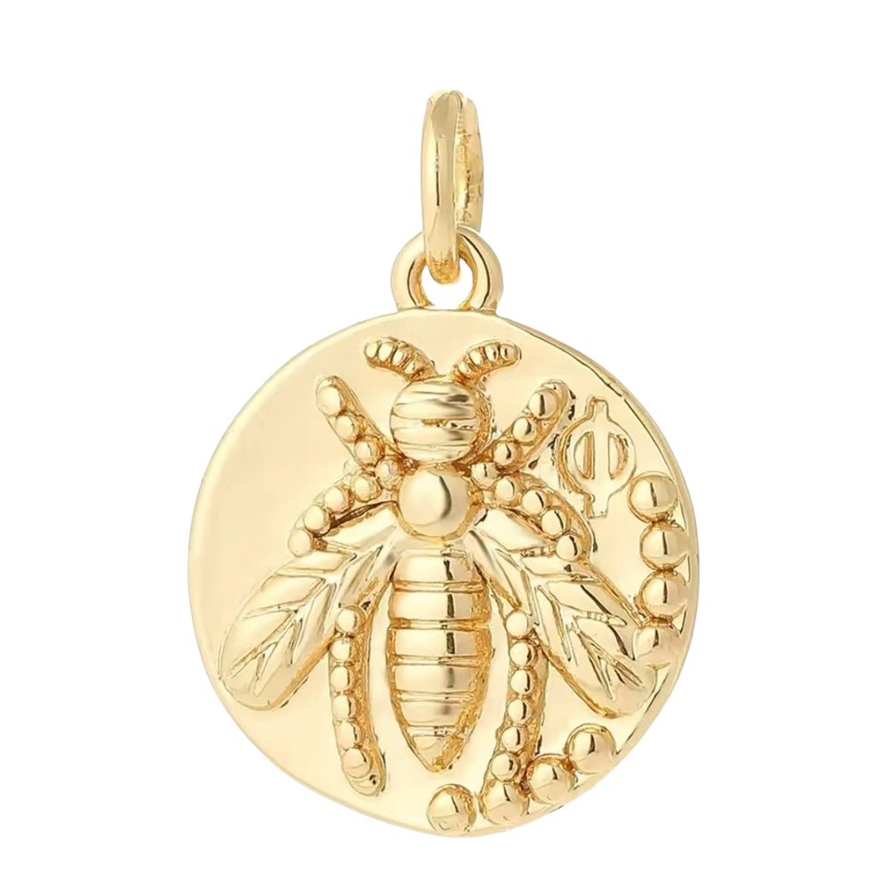 Golden Bee Medaillon Charm