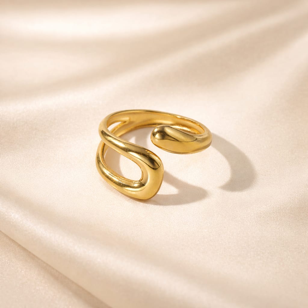 Golden Curve Ring