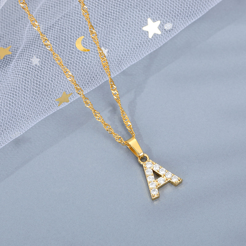Mini Kristall Letter Charm – A