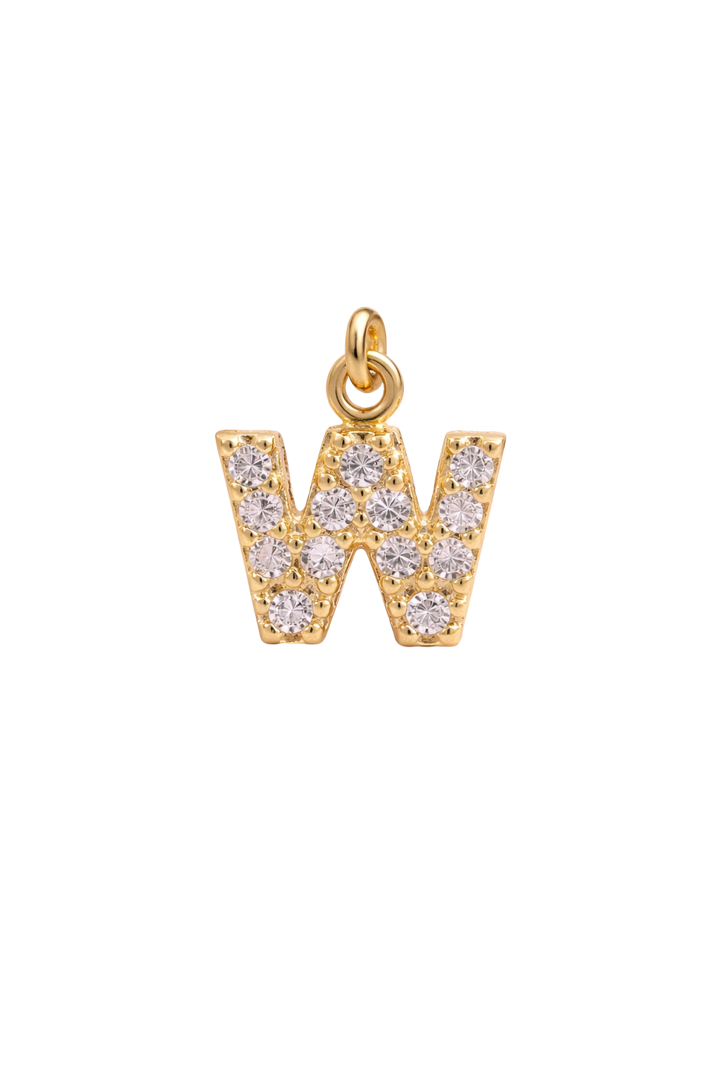 Mini Letter Charm – W