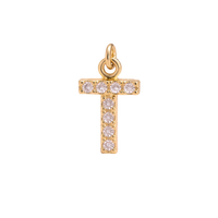 Mini Letter Charm – T