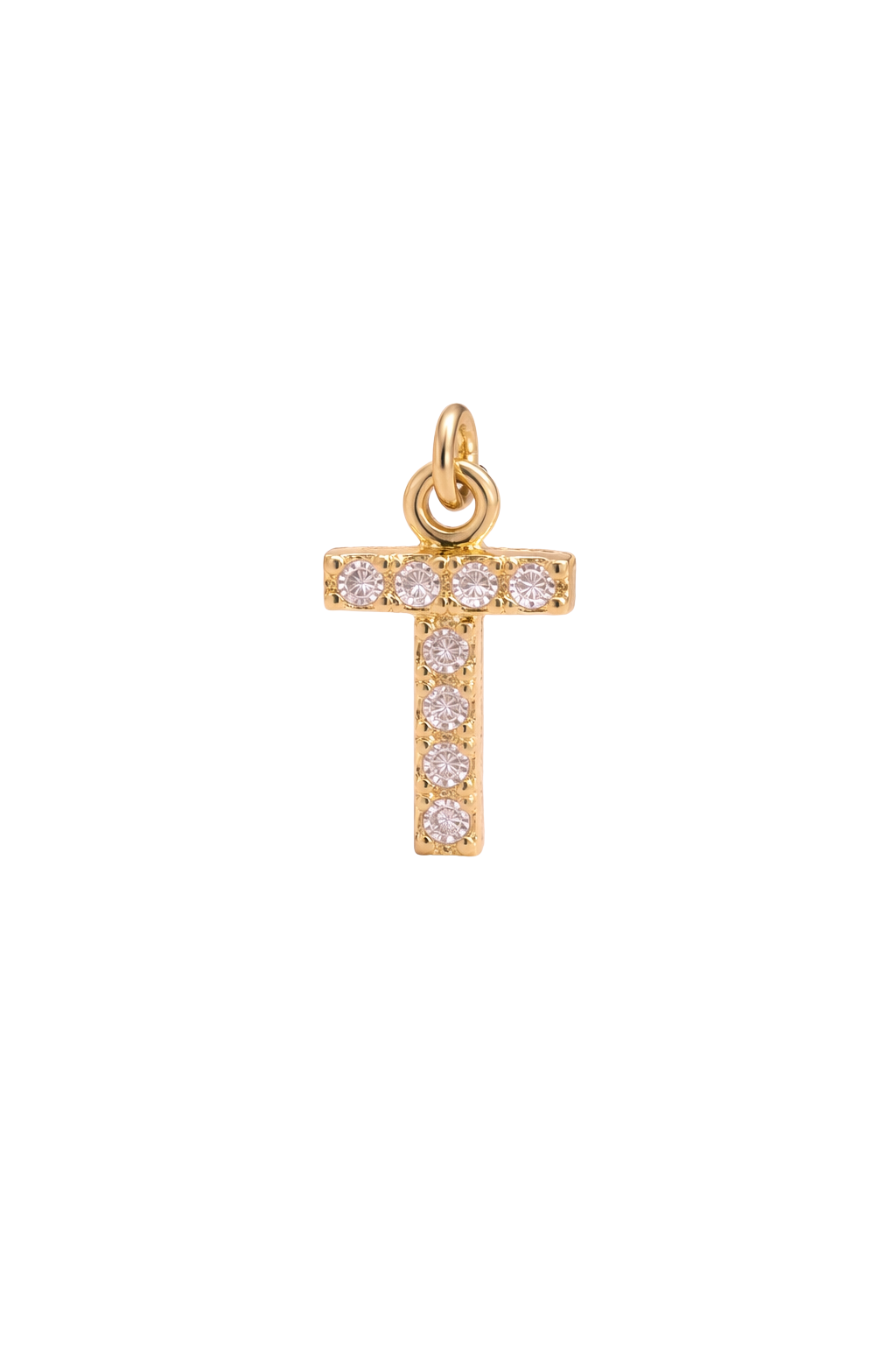 Mini Letter Charm – T