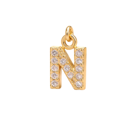 Mini Letter Charm – N