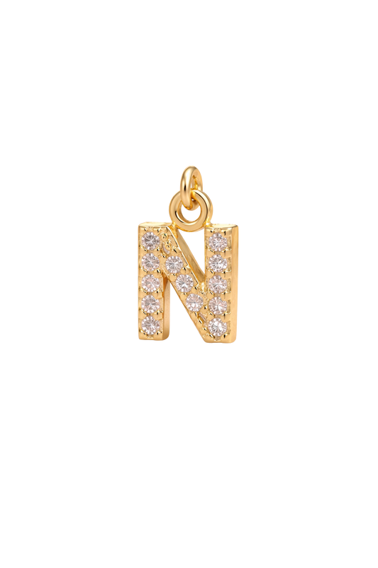 Mini Letter Charm – N