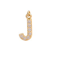 Mini Letter Charm – J