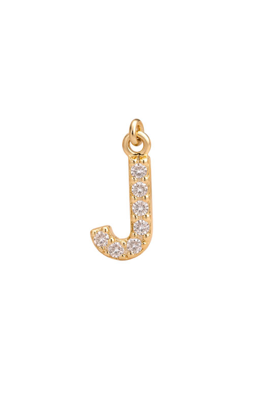 Mini Letter Charm – J