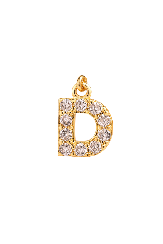 Mini Letter Charm – D