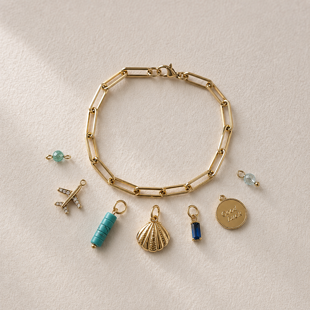 Golden Shell Charm