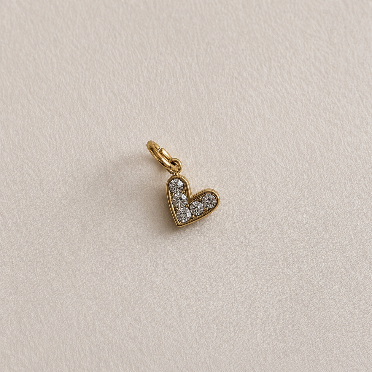 Mini Crystal Heart Charm