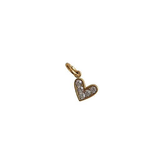 Mini Crystal Heart Charm