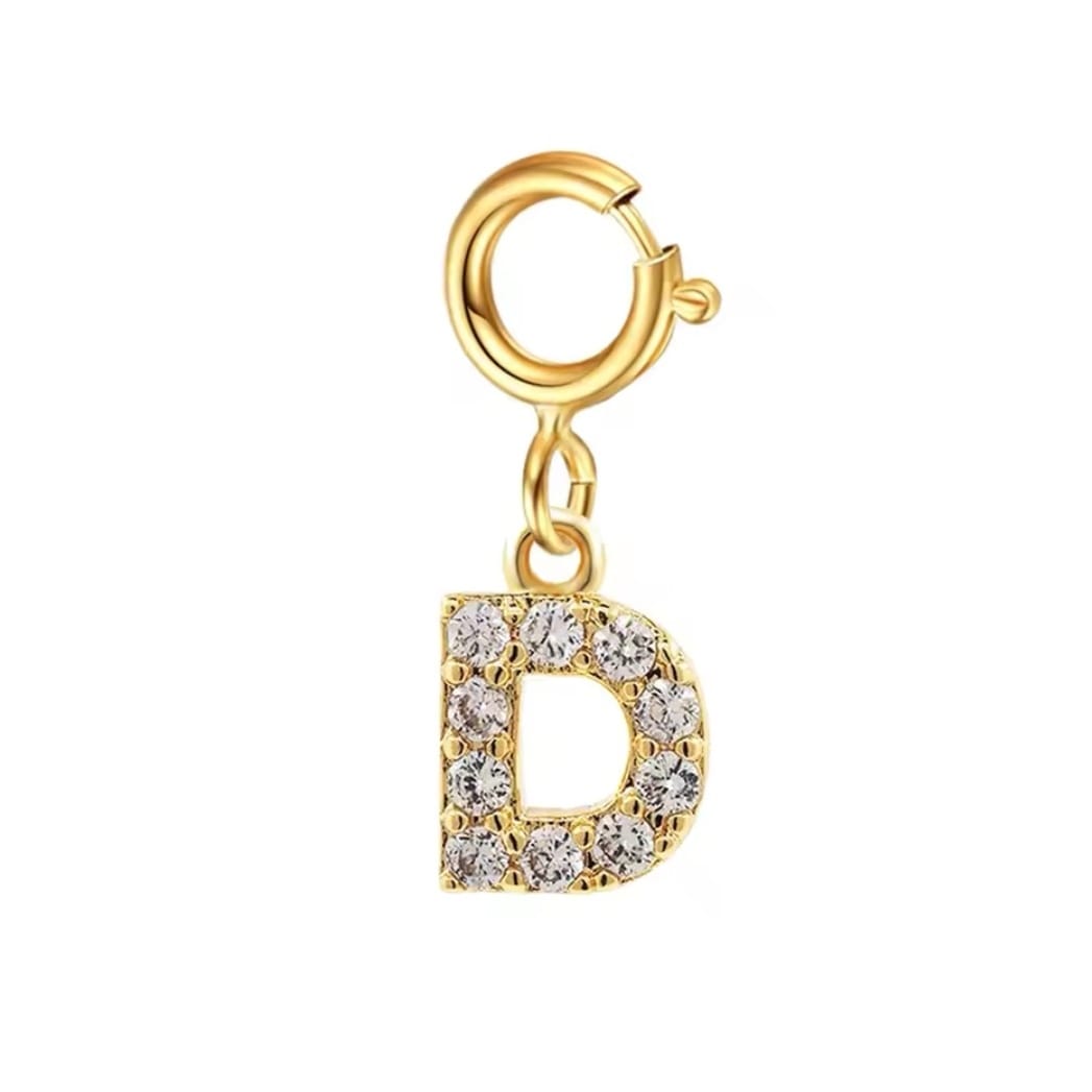 Mini Letter Charm – D