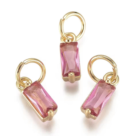 Zirkonia Charm Pink