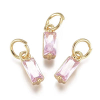 Zirkonia Charm Rose