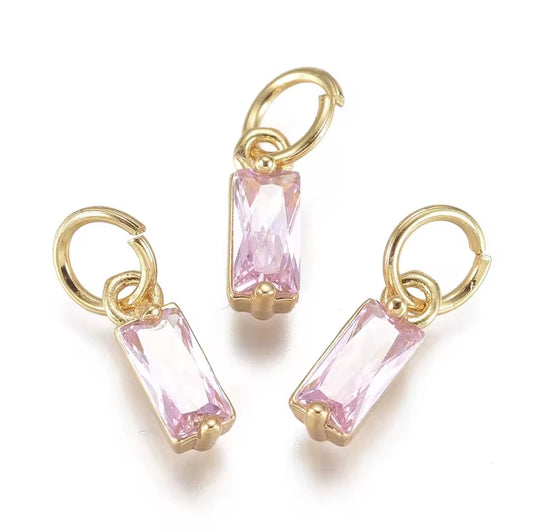 Zirkonia Charm Rose