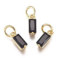 Zirkonia Charm Black