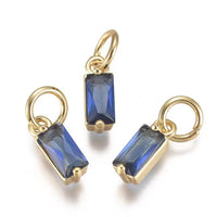 Zirkonia Charm Blue