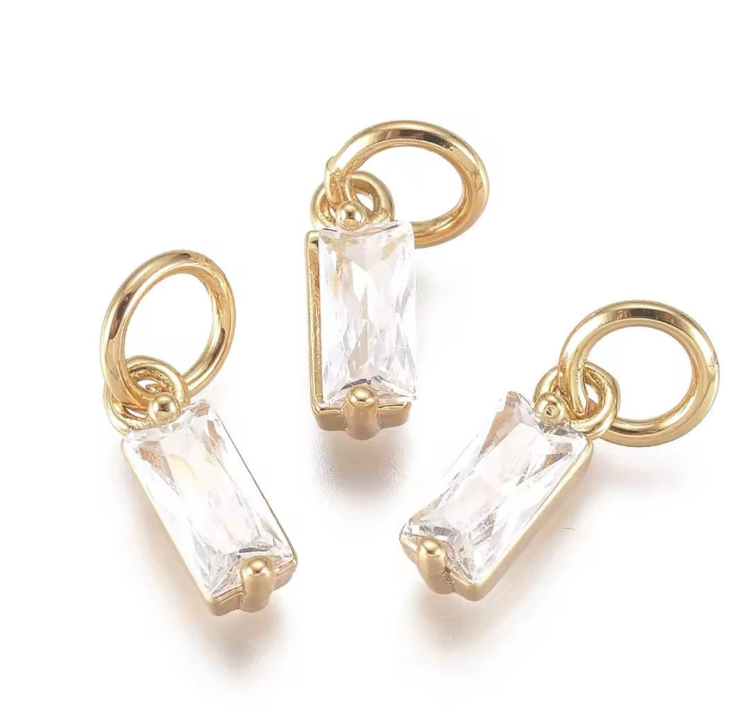 Zirkonia Charm White