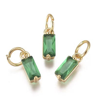 Zirkonia Charm Green