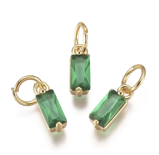 Zirkonia Charm Green