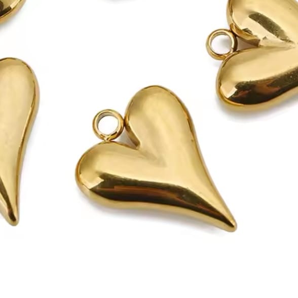 Golden Heart Charm