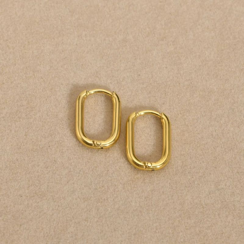 Golden Oval Hoops