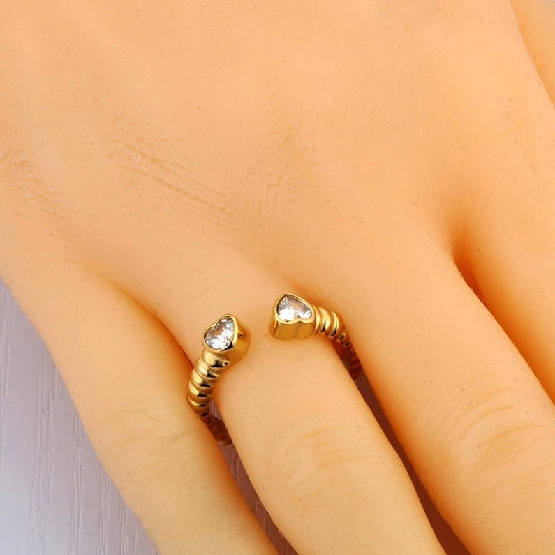 Twin Heart Ring